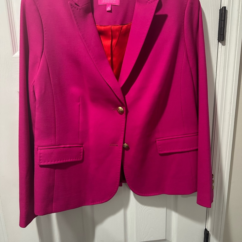 Talbots Pink Tailored Blazer with Structured Lapels